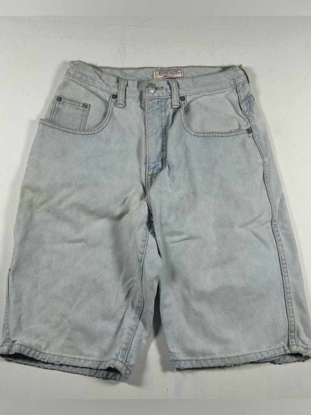 Vintage Guess Jean Shorts 90s Georges Marciano Size 28 Faded Light Wash